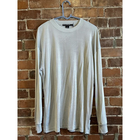 Vintage Syllables Korean rayon Long sleeved mens shirt - Picture 1 of 4